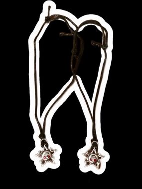 Star Red Gem Eyes Skull And Crossbones Matching Pendant Bracelets
